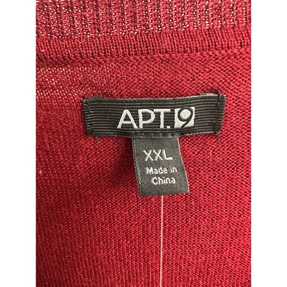 Apt.9 Dogwood Red Argyle Sweater Merino Wool Blend Men's Sz XXL Preppy Academia - Picture 5 of 8